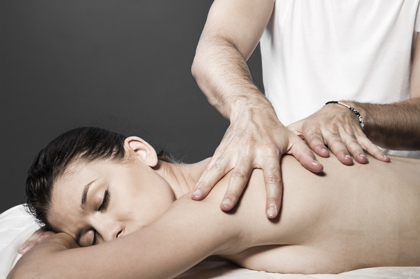 Spa massage for beautiful pretty woman - Foto, Imagem