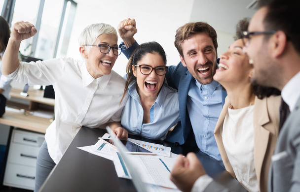 Successful happy business group of people at work in office - Fotó, kép