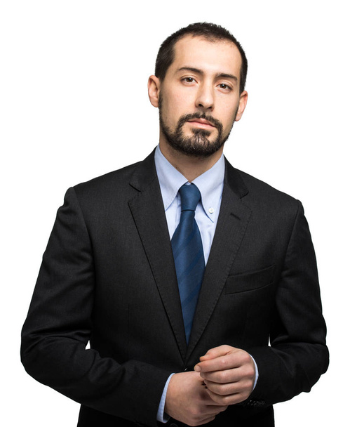 Portrait of a handsome businessman isolated on white handsome  - Foto, Imagem