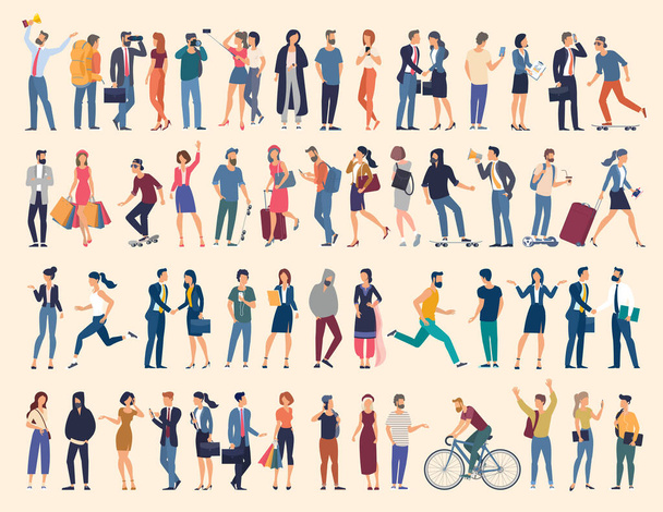 people characters various activities - Vector, Image