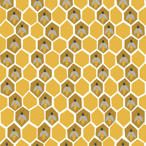 Illustration de bande dessinée avec peigne de miel et abeilles
 - Vecteur, image