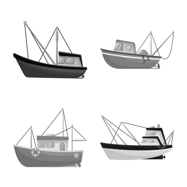 Illustrazione vettoriale dell'icona del mare e del motoscafo. Serie di illustrazioni vettoriali marittime e industriali
. - Vettoriali, immagini