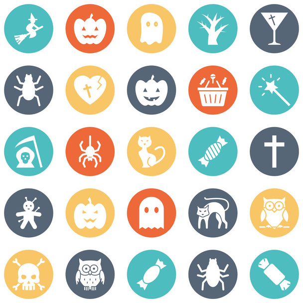 Conjunto de iconos vectoriales aislados de Halloween: cada uno de los iconos se puede modificar o editar fácilmente
  - Vector, Imagen