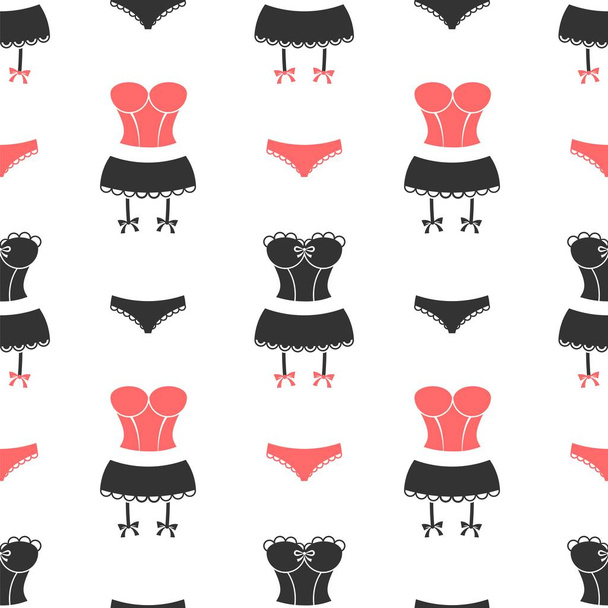 Women underwear pattern seamless - Вектор,изображение