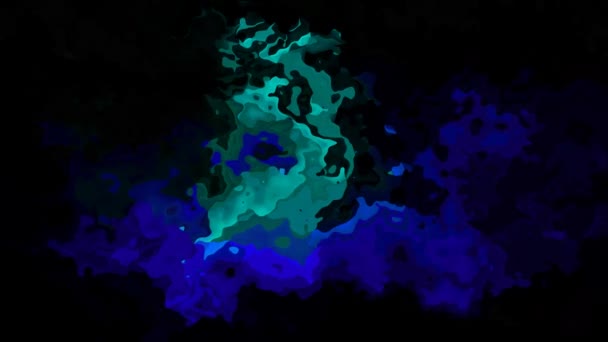 astratto animato scintillante macchiato sfondo video loop senza soluzione di continuità - acquerello effetto splotch - colore cobalto blu menta verde nero
 - Filmati, video