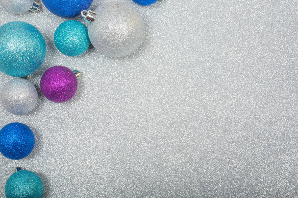 Christmas background with balls - Фото, изображение