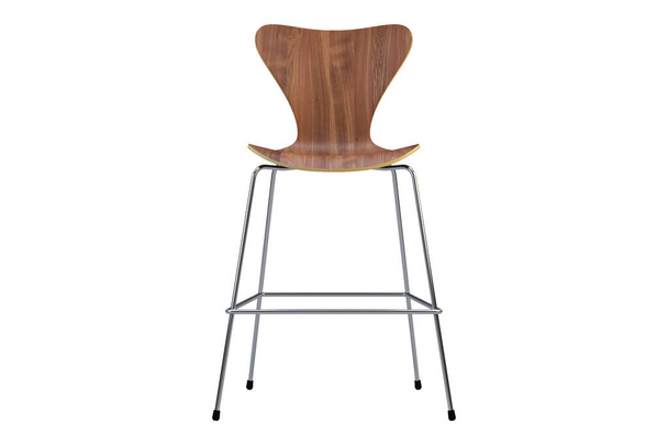 Moderní barová stolička s kovovými nohami. 3D vykreslení - Fotografie, Obrázek