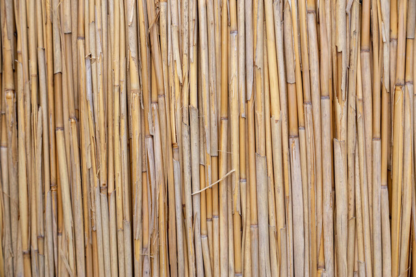 techo cubierto de bambú primer plano textura de fondo
. - Foto, Imagen