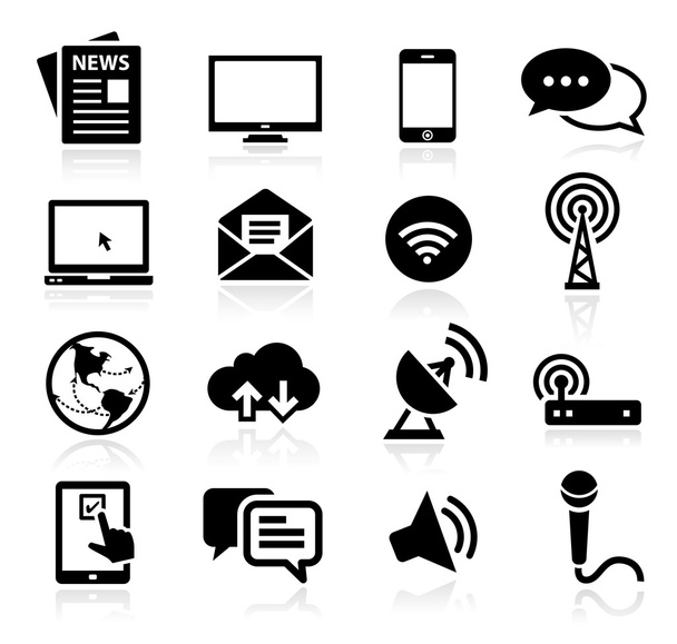 Collection of media icons - Vector, Image