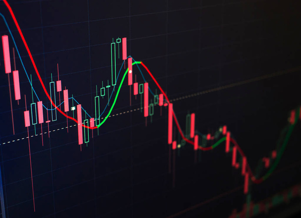 Діаграма червоних і зелених свічок на фондовій біржі
 - Фото, зображення