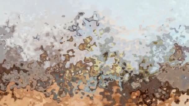 elvont animált csillogó festett háttér zökkenőmentes hurok videó - akvarell splotch hatás - szín természetes semleges meztelen bézs tan homok barna szürke - Felvétel, videó