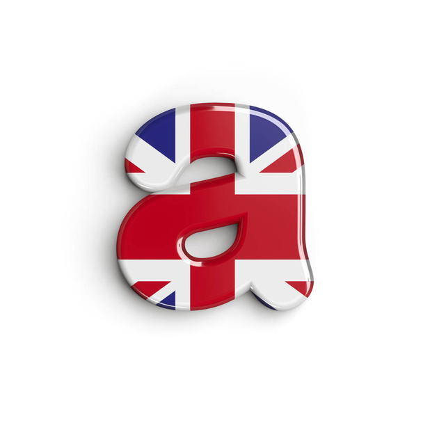United Kingdom letter A - Lowercase 3d british font - United Kingdom, London or brexit concept - Fotografie, Obrázek