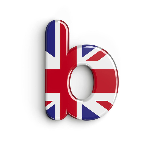United Kingdom letter B - Lower-case 3d british font - United Kingdom, London or brexit concept - Fotografie, Obrázek