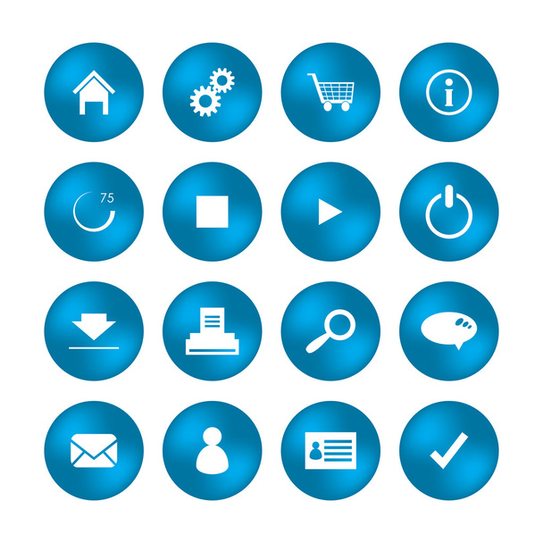 Various web icons with special design - Vektor, Bild