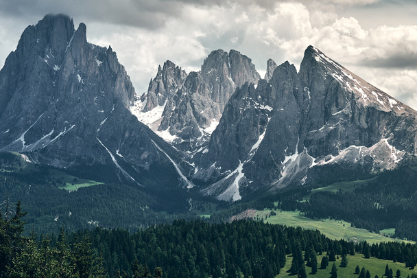 The landscape around Alpe di Siusi/Seiser Alm, Dolomites, Italy - 写真・画像