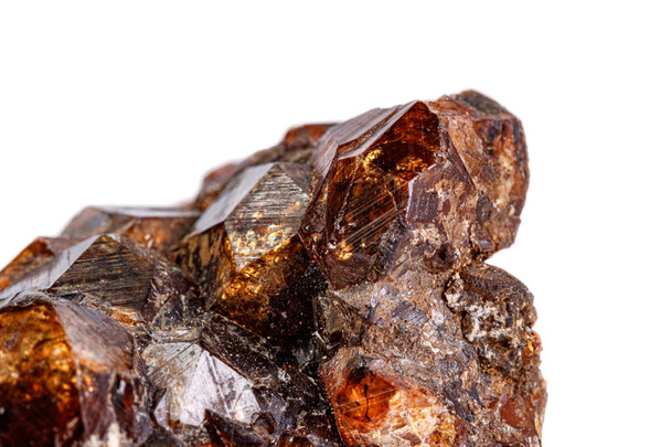 Beyaz arkaplanda makro mineral taşları  - Fotoğraf, Görsel