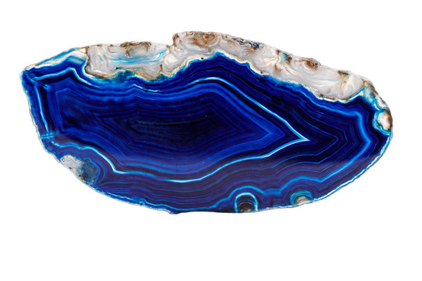 macro mineral stone agate on a white background - Photo, Image