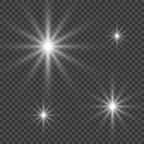 Lumière blanche éclatante explose sur un transparent
 - Vecteur, image