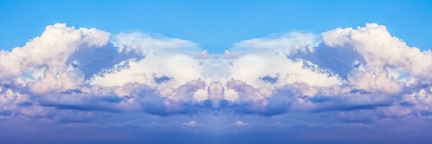Beautiful dramatic clouds with blue sky background. Nature weath - Photo, Image