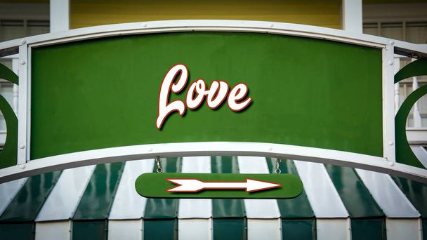 Straatnaambord aan liefde - Foto, afbeelding