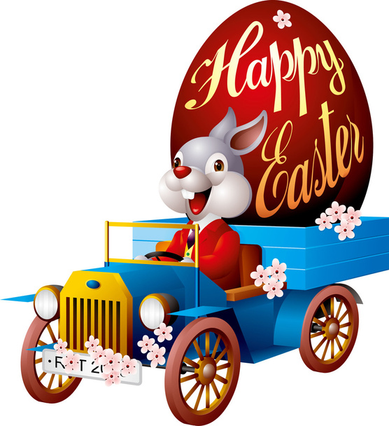 Happy easter egg králík - Vektor, obrázek