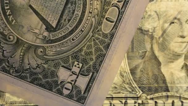 Primer plano de un billete de dólar estadounidense
 - Imágenes, Vídeo
