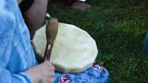 Sacred drums at spiritual singing group. - Footage, Video