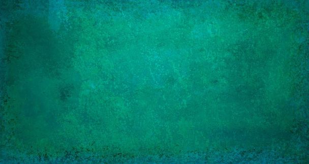 old blue green background with vintage distressed texture that is messy scuffed and aged in a classy elegant design - Photo, Image