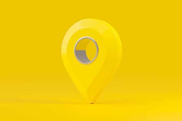 Pin haritası sarı renk - Fotoğraf, Görsel