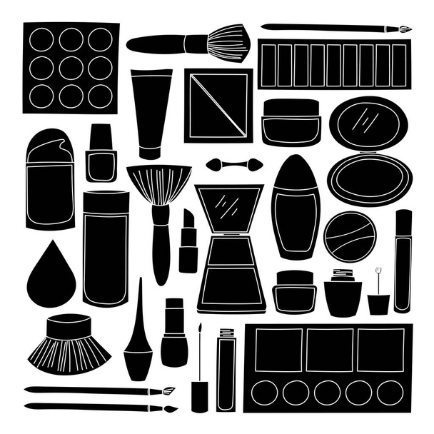 silhouette makeup design - Vector, Image