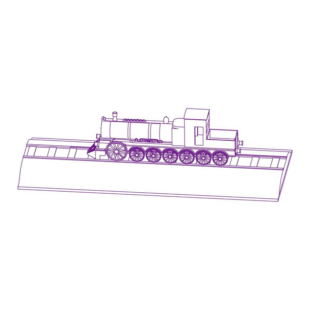 Line art of the train - Вектор, зображення