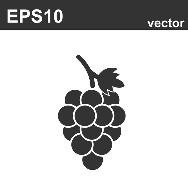 Grape Icon Food Fruits Outlined silhouette - Vector, Image
