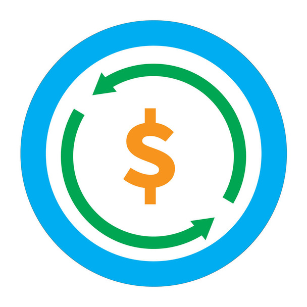 money convert icon on white background. flat style. money transfer icon for your web site design, logo, app, UI. money symbol. currency sign.  - Vector, Image