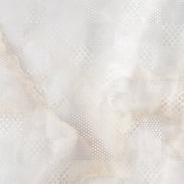 Parelmoer onyx marmeren textuur, decoratieve nacreous en geometrische patroon marmeren achtergrond. Digitaal tegeloppervlak - Foto, afbeelding
