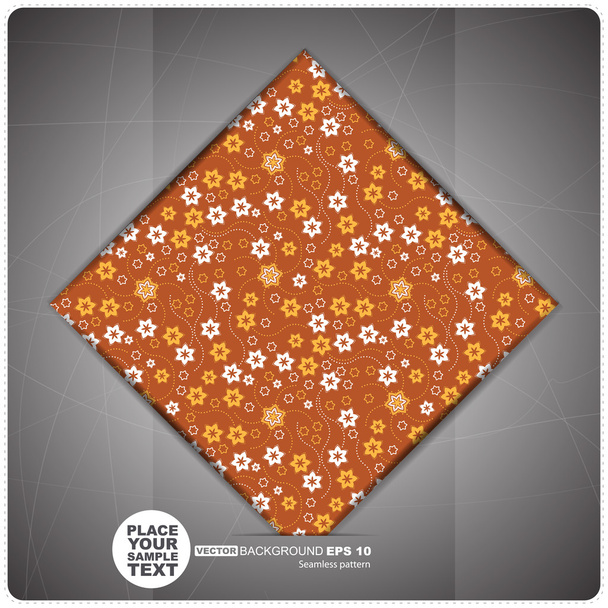 Decorative Tile with flowers. - Vector, afbeelding