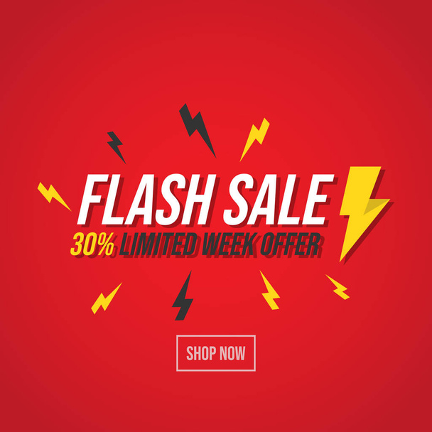 Flash πώληση φωτεινό banner ή αφίσα μία ημέρα μεγάλο διάνυσμα εικόνα - Διάνυσμα, εικόνα