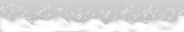 Bagno schiuma con bolle isolate su sfondo trasparente
. - Vettoriali, immagini