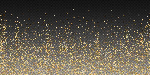 Золоті зірки розкішні ігристі конфетті. Розсіяний см
 - Вектор, зображення