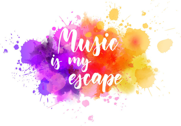 Music is my escape lettering - Vector, imagen