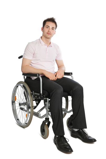 Young professional in wheelchair front view - Φωτογραφία, εικόνα