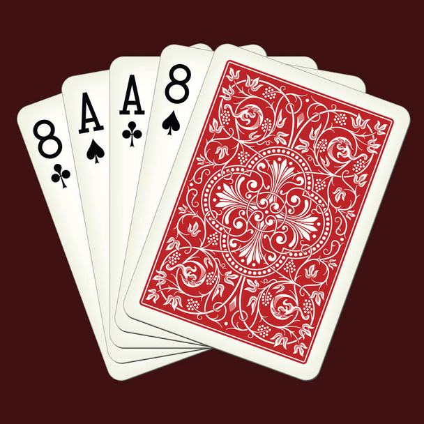 Deadman Hand - cartes à jouer illustration vectorielle
 - Vecteur, image