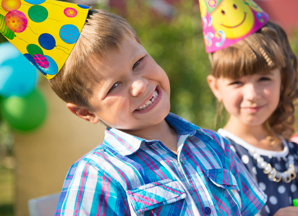 Happy children having fun at birthday party - Photo, Image