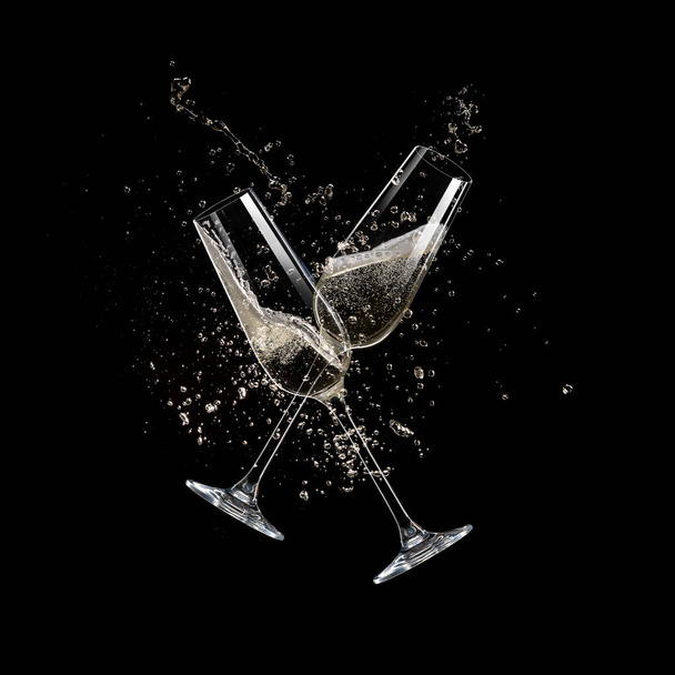 Glasses of champagne, celebration theme. - Photo, Image