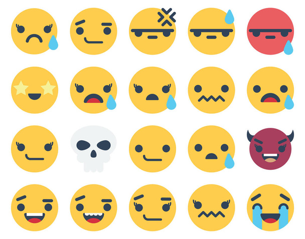 Pacchetto di icone vettoriali isolate Emoticon ed Emoji che possono essere facilmente modificate o modificate in qualsiasi colore
 - Vettoriali, immagini