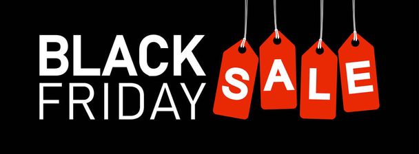 hang tags with text for BLACK FRIDAY SALE - Vector, Image