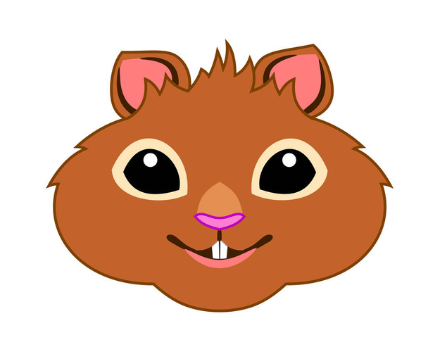 Portrait of a cute hamster - Vector, Image