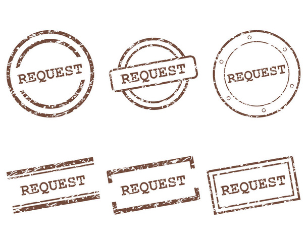 Request stamps - Vector, Image