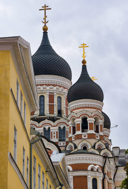Tallinn 'deki Alexander Nevsky Katedrali. - Fotoğraf, Görsel