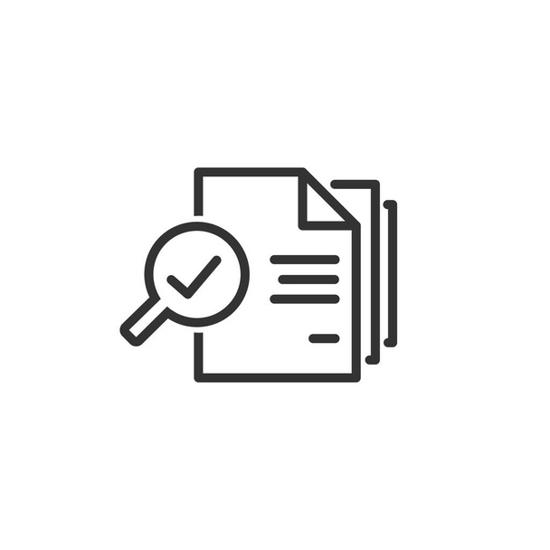 Audit line icon in simple design on a white background - ベクター画像