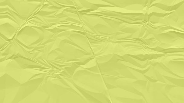zerknittertes gelbes Papier Hintergrund Nahaufnahme - Foto, Bild